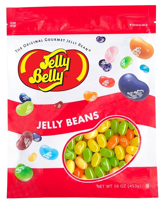 Jelly Belly Sunkist Citrus Mix Assorted Jelly Beans - 1 Pound (16 Ounces) Resealable Bag - Genuine, Official, Straight from the Source