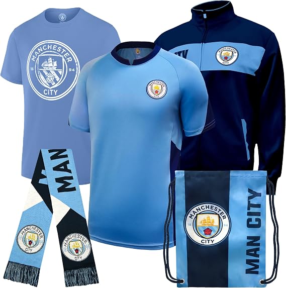 Icon Sports Pro League Ultimate Fan Pack Officially Licensed 5-Piece Soccer Merch - Shirt, Jersey, Jacket, Scarf, Bag