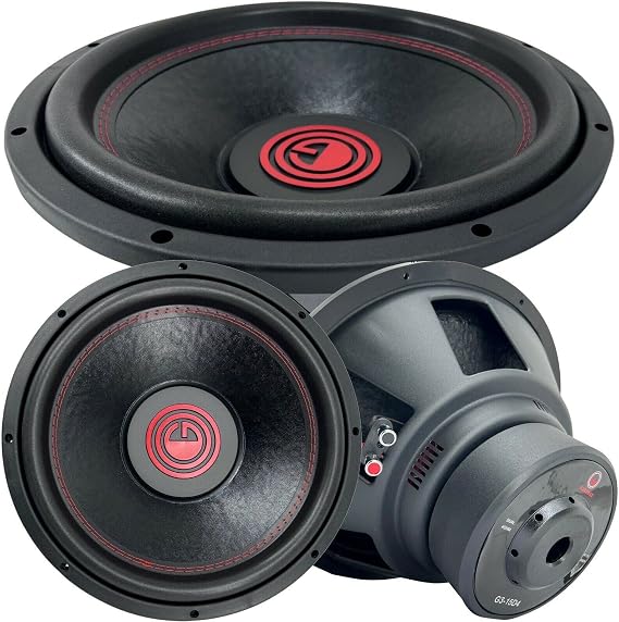Gravity 1x 15 Inch 2400 Watt Car Audio Subwoofer w/ 2 Ohm DVC Power 15 in. Sub - Feature Dual Voice Coil, Thick Magnet, Design for Car, ATV, Van, High Performance Car Show