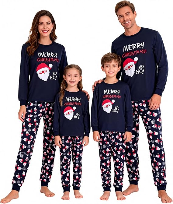 Family Matching Christmas Pajamas Xmas Pjs for Adult Kids Holiday Sleepwear | Christmas pajamas for family, Soft Breathable, Comfortable Couple Loungewear, Long Sleeve Sleepwear, Sleeping, Home, Party