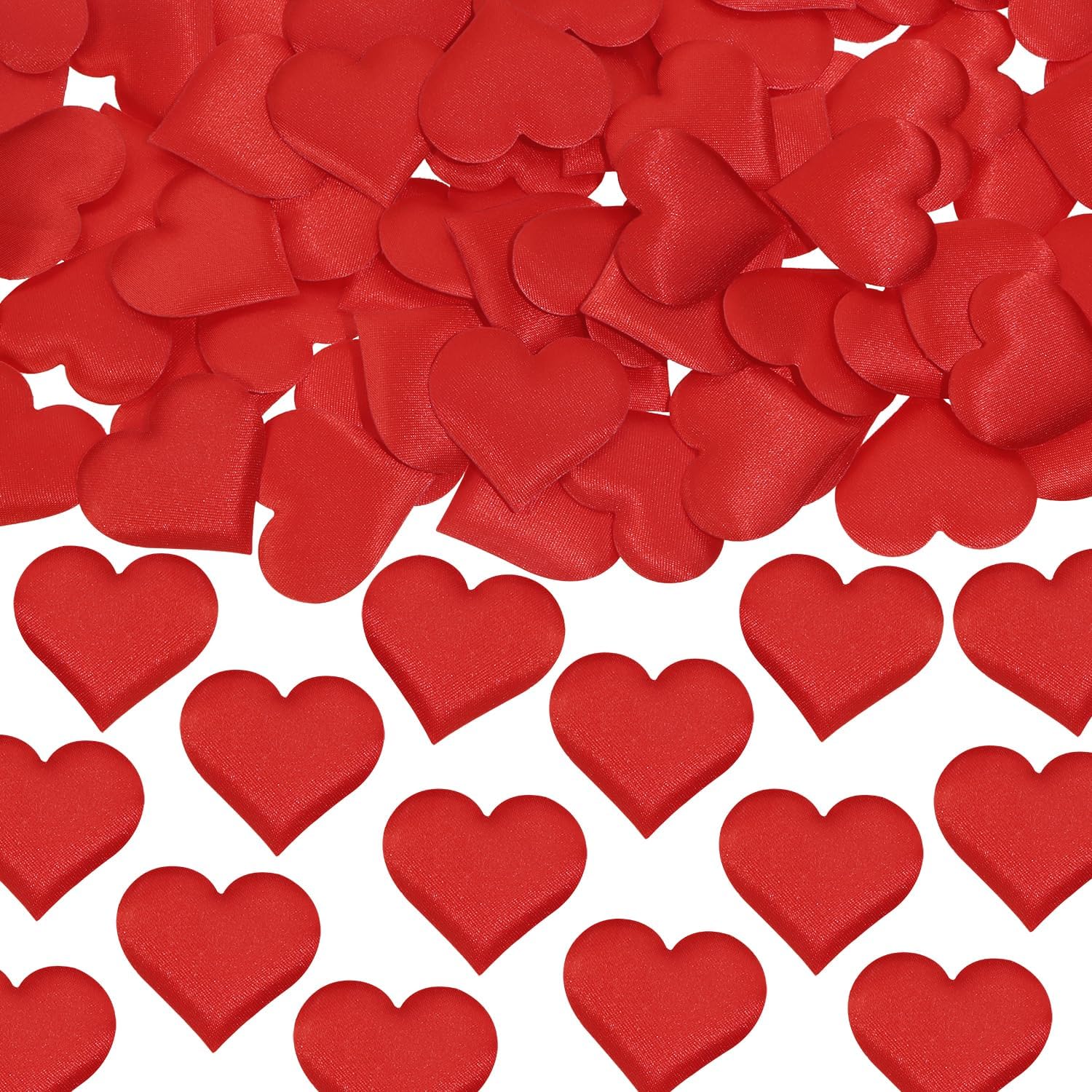 ONLYKXY 200Pcs 3.5cm Big Sponge Confetti Decor Glitter Flower Heart Shape Petals Table Decoration for Wedding Party Valentines Day Scatter Ponge Petal Confetti Red