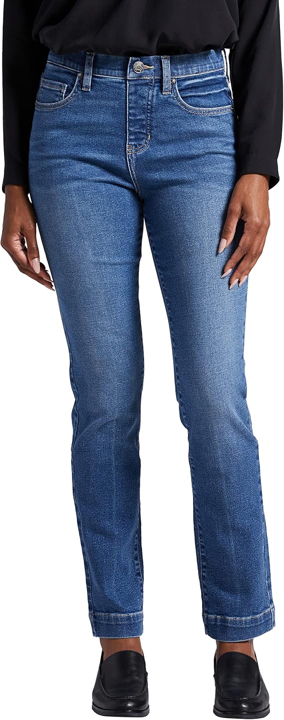 JAG Jeans Women's Valentina High Rise Straight Leg Pull-on Jeans