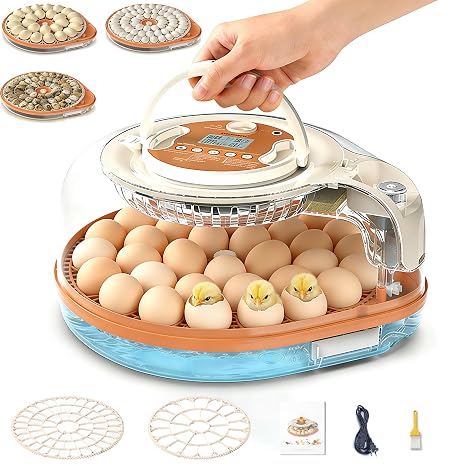 HOWOOlUA 26 Egg Incubator for Hatching Eggs withAuto Turn, Temp & Humidity Control, Built-in CandleLarge Capacity Egg Incubator for Chicken Duck Goose Eggs
