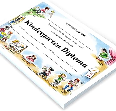 Hayes Kindergarten Diplomas, Customizable Award for Kindergarten Graduation, End of The Year, Full-Color Matte Finish, 8.5" x 11" - 30 Pack of Diplomas