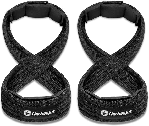 Harbinger Figure 8 Padded Lifting Straps: Ultimate Grip Support for Heavyweight Lifter