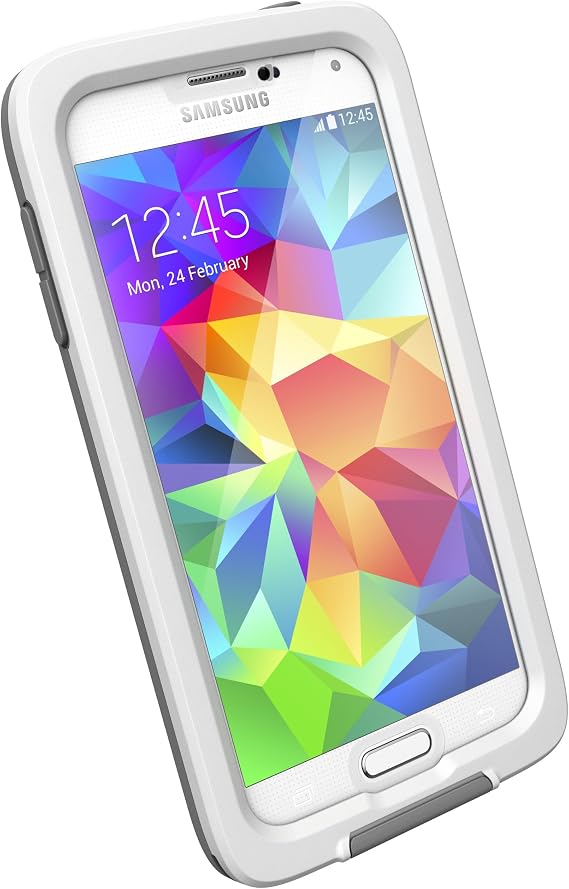 Lifeproof FRE Case for Galaxy S5 - Retail Packaging - White/Clear/Gray