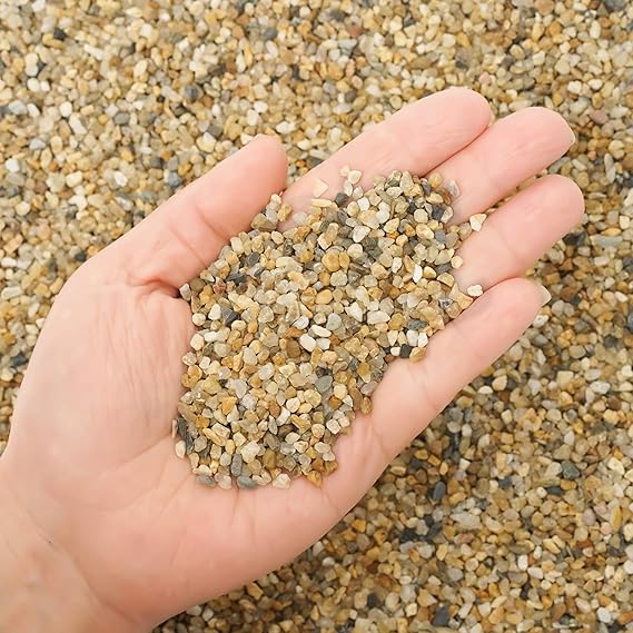 Coarse Sand Stone 1LB Decorative Rocks Sand Stone,Mix Coarse Sand for Plants,Soil Cover Bonsai,Succulent,Terrarium,Course,Garden,Cactus Sand, Aquarium, Fairy Garden, DIY.