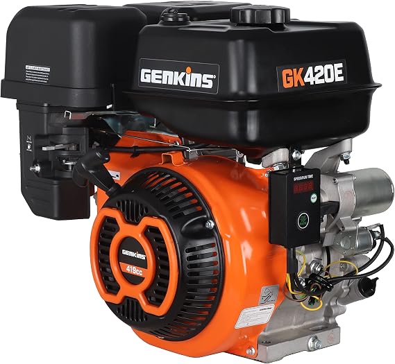 Genkins 15 HP 420cc Electric Start Engine Gas Powered Multi-Use Engine, GK420E