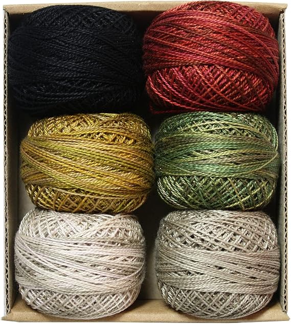 Valdani Pearl Cotton Ball Size 8 73yd 6 Colors Berties Year