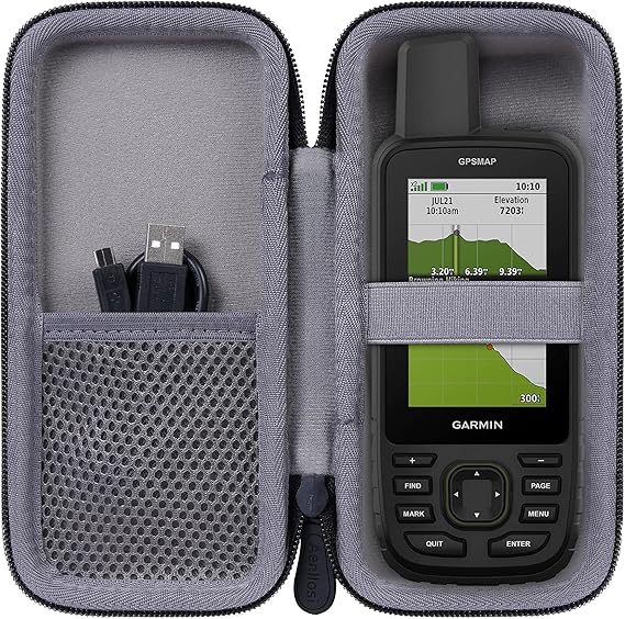Aenllosi Case for Garmin GPSMAP H1i Plus/H1/67/67i/66i /79sc/65/86sci/65s | EVA case construction, Water-resistant, Dust-resistant design, Smooth zipper access, Carry handle, Case only