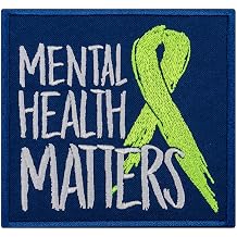 EMBROVERSE Mental Health Matters Patch - Embroidered Iron On Patches - Size: 4.3 x 4.1 inches
