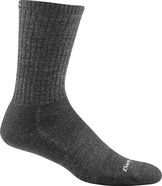 Darn Tough Vermont Men's The Standard Crew Light Cushion Socks (1657) | 46% Merino Wool, True Seamless Toe, keeps feet dry, all-weather performance, arch support, knit in Vermont USA