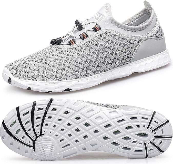 DOUSSPRT Women's Water Shoes Quick Dry for Beach Swim Pool Fishing | Adult Breathable Summer Walk Aqua Sandals for River Athletic Boating Kayaking Diving Sport