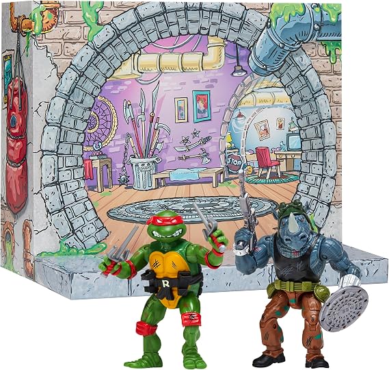 Teenage Mutant Ninja Turtles Classic Remastered Raph vs. Rocksteady 2-Pack by Playmates Toys