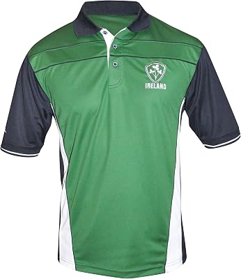 Croker Ireland Performance Shirt, Small - Green Polyester Embroidered Athletic Polo