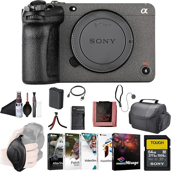 Sony FX30 Cinema Line Camera with XLR Handle Unit (ILME-FX30) 26MP APS-C Sensor | 4K Super 35 Recording | 64GB SF-G Card, Bag, NP-FZ100 Compatible Battery, External Charger, Photo Software and More