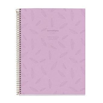 Miquelrius - Notebook A4 210 x 297 mm, horizontal ruled 7 mm, 120 sheets 70 g/m2, cardboard cover, 4 coloured stripes, copper spiral, Feeling Mallorca collection, lavender