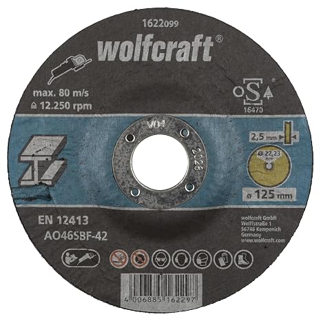wolfcraft Cutting Disc for Metal, depressed centre I 1622099