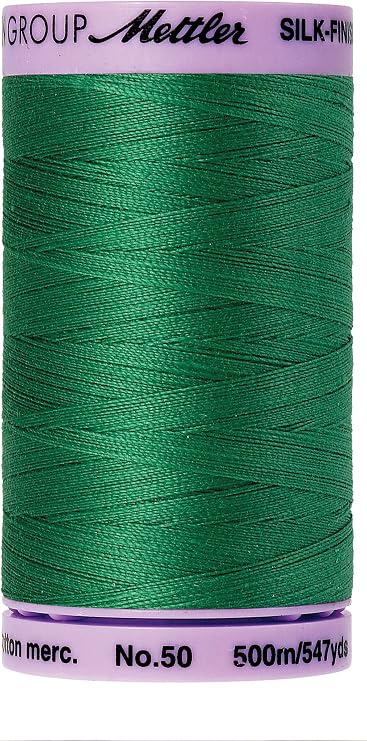 Mettler Silk-Finish Solid Cotton Thread, 547 yd/500m, Kelley