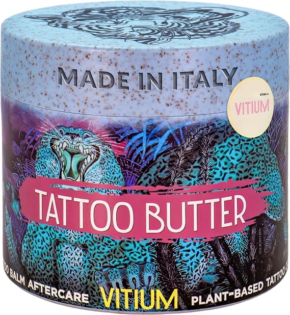 VITIUM Tattoo Butter 100ml, Vegan Aftercare Balm for New &amp; Healed Tattoos