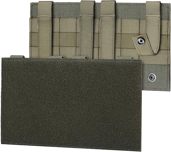 Molle Loop Panel for Tactical Backpack Plate Carrier 1Pcs, Large | 10,2x5,9" Military Patch Board Display Holder Panel Molle Accessory for Hook-Backing Pouch Mounting Placard Platform for Vest