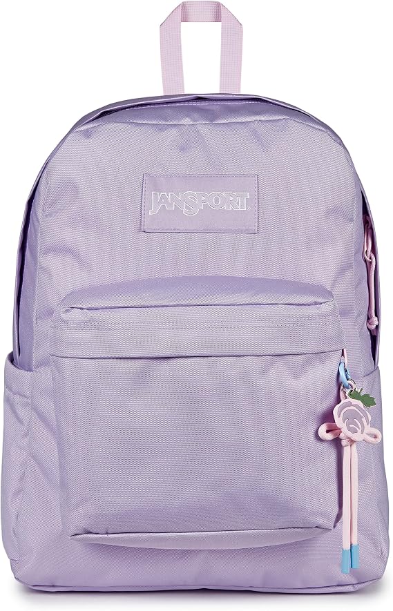 JanSport Superbreak Plus Charmed, Bag Charm Pastel Lilac/Lt Blue