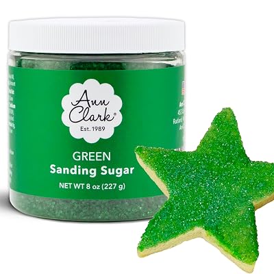 Ann Clark Green Sanding Sugar, 8 oz.