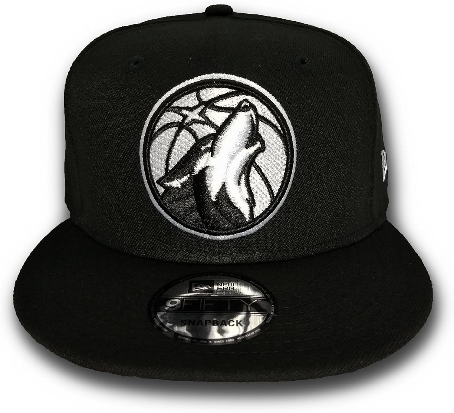 New Era Minnesota Timberwolves NBA Basic Black & White 9FIFTY Snapback Cap