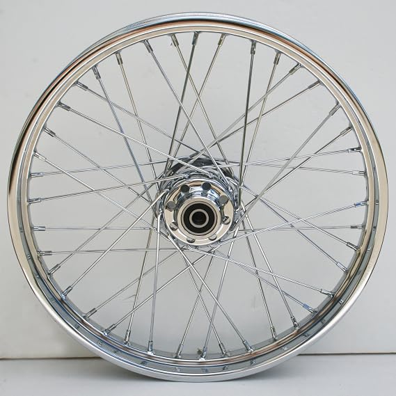 Ultima Complete Chrome 40 Spoke Front Wheel 21" x 2.15" 2000 & later models w/Sealed Bearing, 36-732