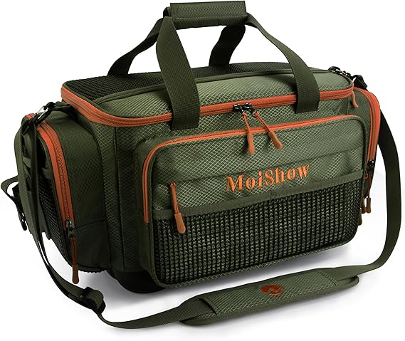Fishing Tackle Box Bag - Fishing Bags for Saltwater or Freshwater (#Green) Fishing Tackle Bags - Padded Shoulder Strap - Tackle Bag for 3600 3700 Tackle Box