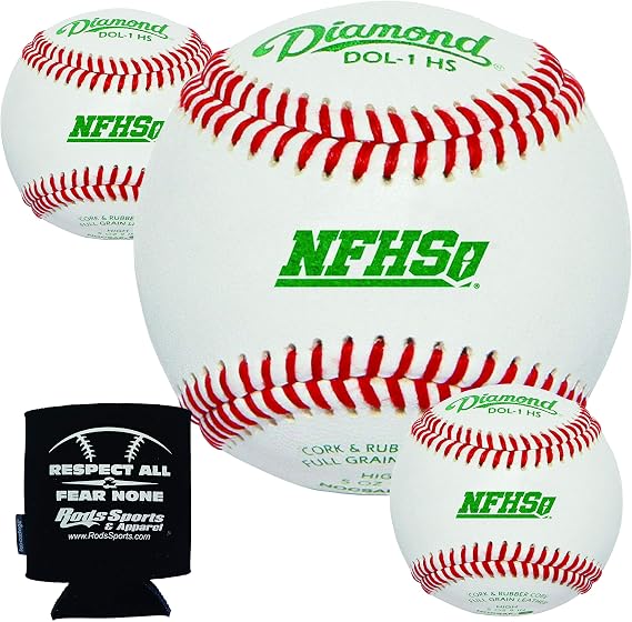 Diamond Sports DOL-1 HS Baseballs 3 Dozen (36 Balls) Case with Rods Sports Insulated Can Sleeve, (DOL-1 HS (3 Doz) Rods-K)