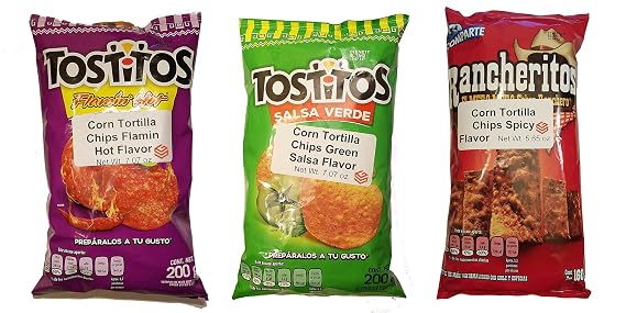 Sabritas Mexican Chips Large Bag (3-pack) (Botanas Mexicanas Bolsa Grande) ((3-Pack) Picante Variety Bundle)