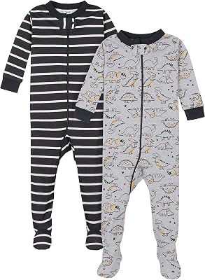 Gerber Baby Boys Snug Fit Footed Footed Pajama Set 2-Pack