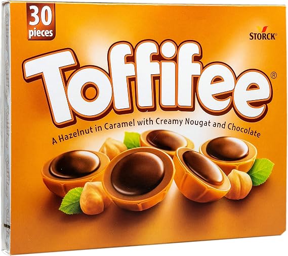 Toffifee Chewy Nougat Caramel Cups With Hazelnut & Smooth Chocolate Treats, Sweet and Nutty Caramel Perfection, 30 Pieces (Pack of 1)