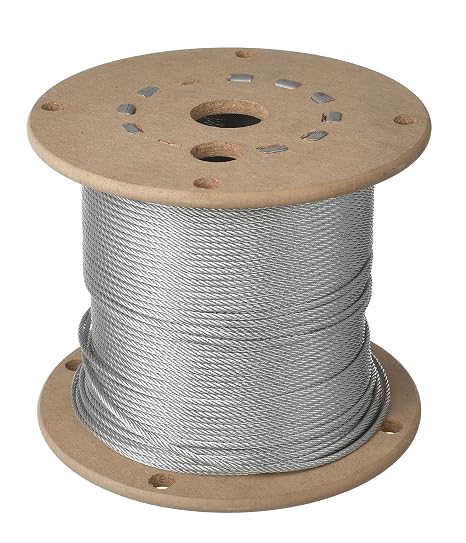 5/64 7x7 Galvanized Wire Rope Aircraft Cable 250' Reel
