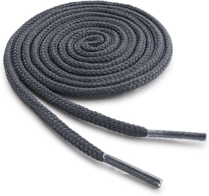 Round Dress Thin Shoelaces 2 Pair Pack - Made in USA
