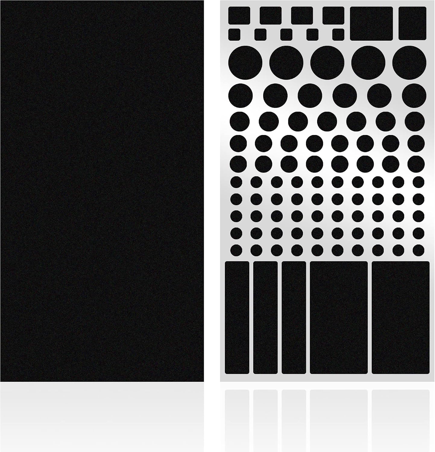 FLANCCI LED Light Blocking Stickers - Blackout LED Covers, Dim 50%80% of Lights, 2 Sheets 1 Cut Out  1 Uncut