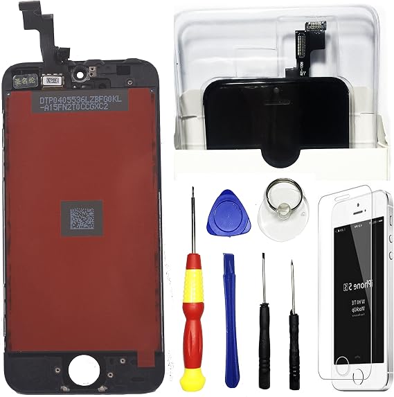 I Create LCD Touch Screen Digitizer Frame Assembly Full Set Replacement for iPhone 5s Screen Black