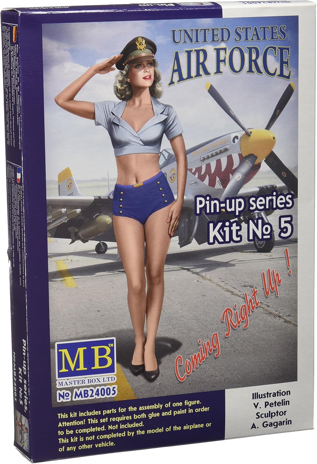 Masterbox 1:24 Scale Pin-up Series, Kit No. 5 Patty Construction Set Grey