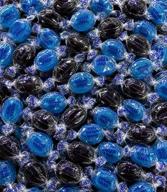 Sugar Free Hard Candy 1 lb Individually Wrapped Mixed Blackberry Raspberry
