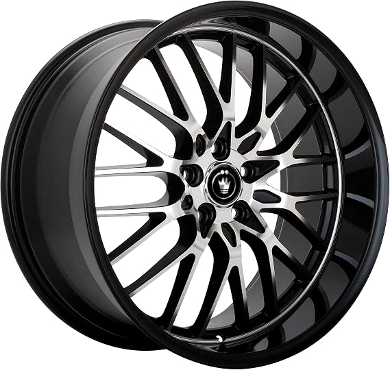 Konig Lace Gloss Black Wheel with Mirror Machined Face (17x8"/5x112mm)