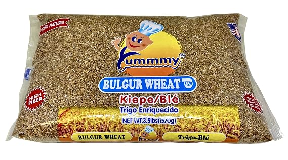 Yummmy Bulgur Cracked Wheat, Trigo Bulgur, 3.5 Lbs (56 Oz), High in Fiber, Kosher Certified, All Natural, Made in USA
