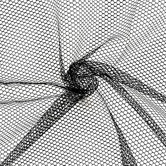 FSWCCK Black Mesh Fabric, 62 x 59 Inch Soft Mesh Netting Slightly Stretchy for Shopping Bag, Backpack Pocket and Straps and Netting Clothes (Black)
