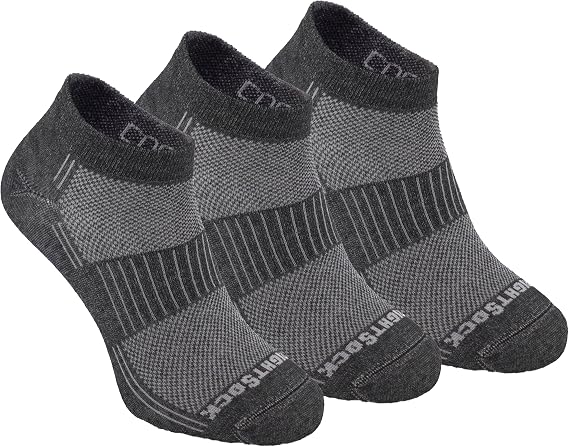 Wrightsock CoolMesh II Lo Quarter Running Socks for Men & Women Cushioned, Eco-Friendly Anti Blister Socks - American Made