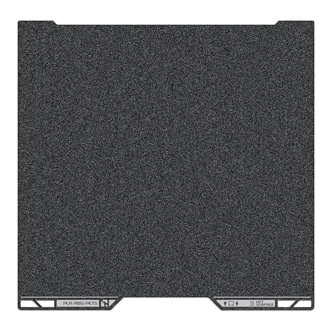 355x346mm Black PEI Double Side Build Plate for Bambu Lab H2S/H2D, 3D Printer Parts Textured PEI Spring Steel Plate Print Bed for Bambulab H2D 3D Printers