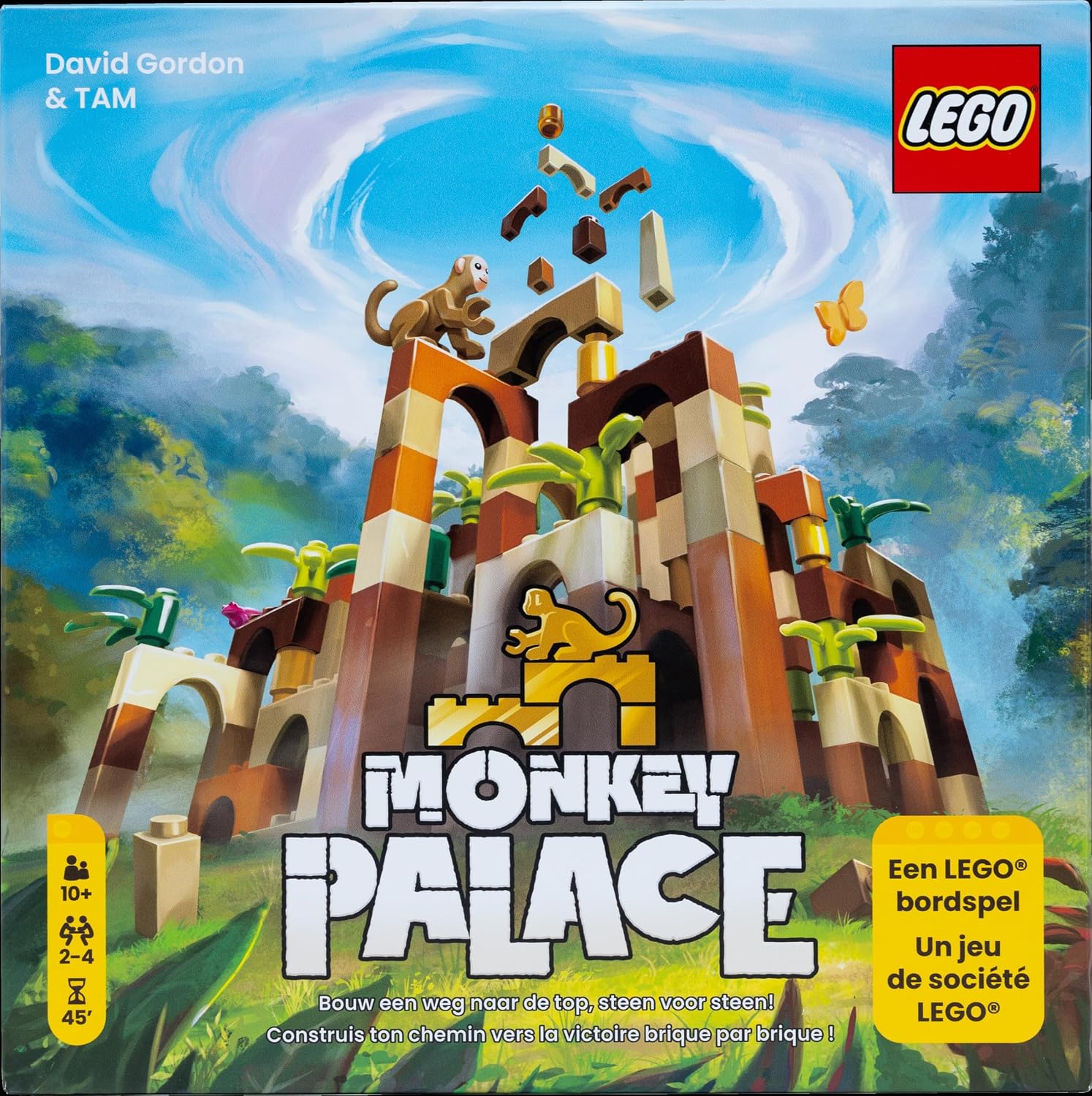 Dotted Games - Monkey Palace: A Lego Board Game® - Build your way to victory, stone by stone! Great family game to build, ages 10, 2-4 players