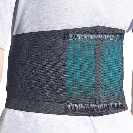 Back Brace Lumbar Support Belt with Support Stays and Straps, L