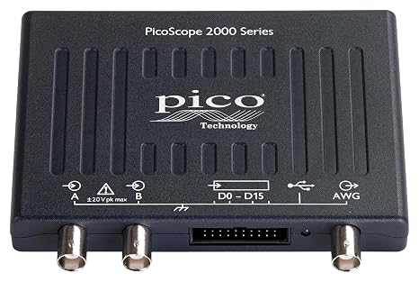 PICO TECHNOLOGY PICOSCOPE 2206B MSO USB Oscilloscope, Digital Triggering, PicoScope 2200B Series, 2 Analogue, 16 Digital, 50 MHz