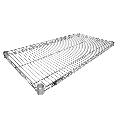 Nexel Additional Wire Shelf for Wire Shelving Units, 600-800 lb Capacity, 21" W x 24" L, Chrome Finish, (S2124C)