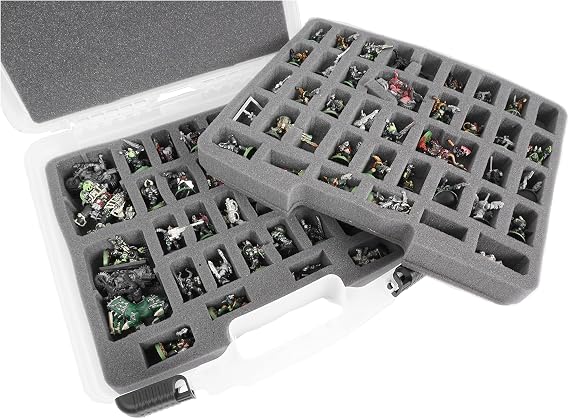 Case Club 82+ Miniature Figurine Hard Shell Carrying Case - Fits Warhammer 40k, DND, Battletech, Citadel & More! This Tabletop Army Travel & Storage Case Will Organize Your D&D and Warhammer 40k Set